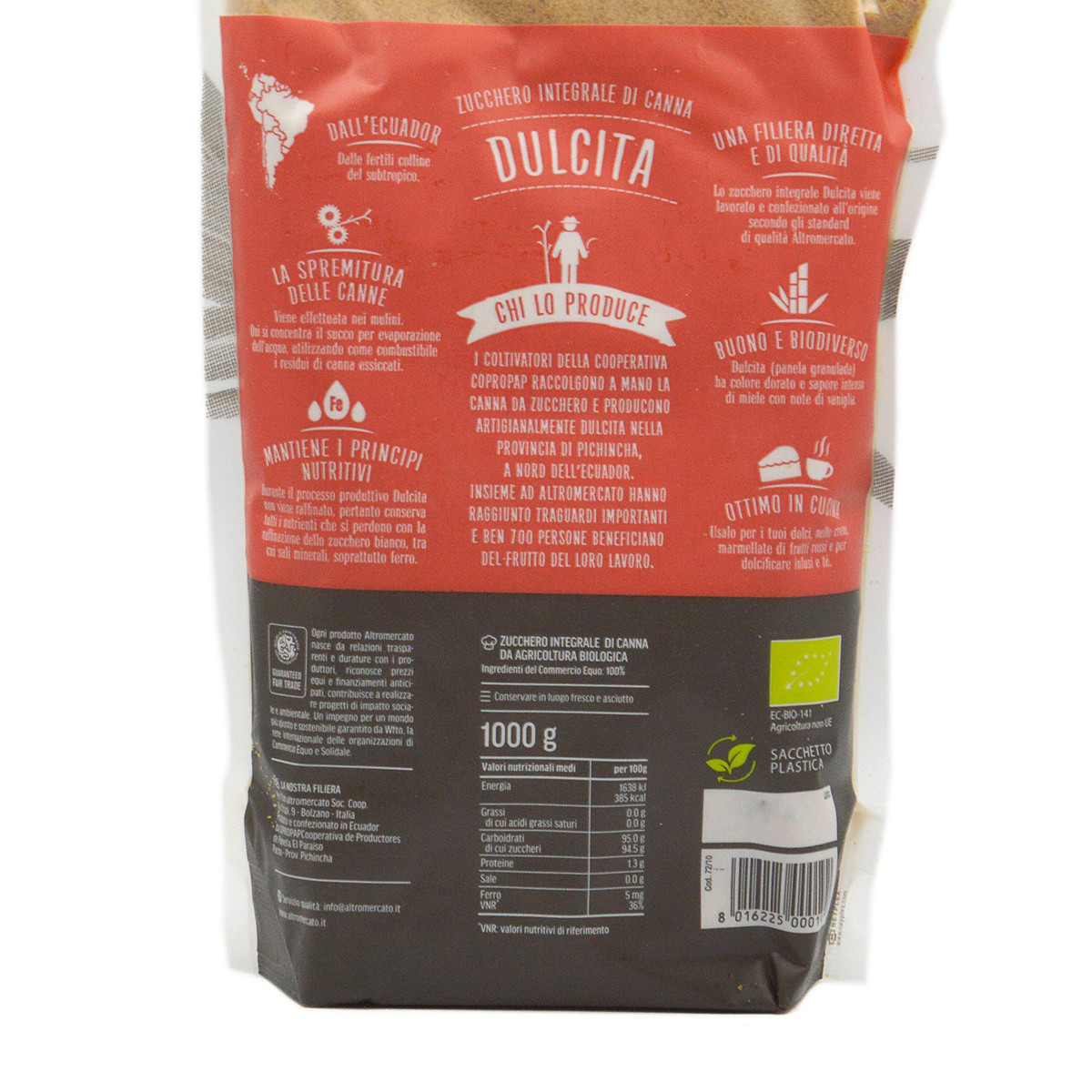 etichetta 1 DULCITA ZUCCHERO CANNA INTEGRALE 1KG